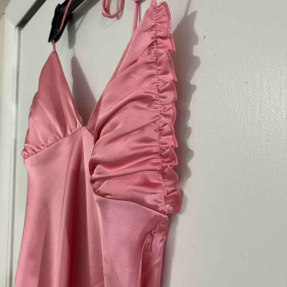 Zara Pink Satin Chemise - Picture 10 of 12